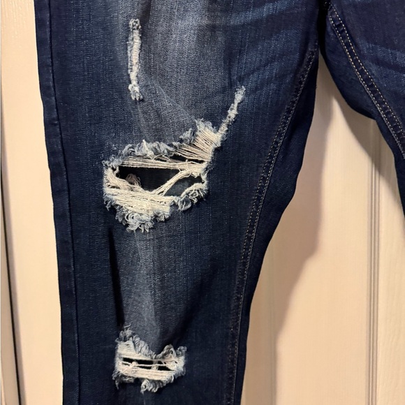 Fashion Nova Blue Skinny Distressed Jeans - Picture 4 of 12